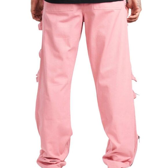 Dead Than Cool Pink 3D Patch Pocket Cargo Pants 100% Cotton Men's Size 32 - Picture 4 of 11